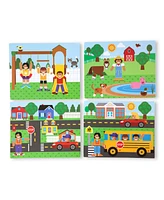 Melissa & Doug Wooden Magnetic Matching Picture Game With 119 Magnets and Scene Cards