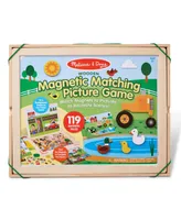 Melissa & Doug Wooden Magnetic Matching Picture Game With 119 Magnets and Scene Cards