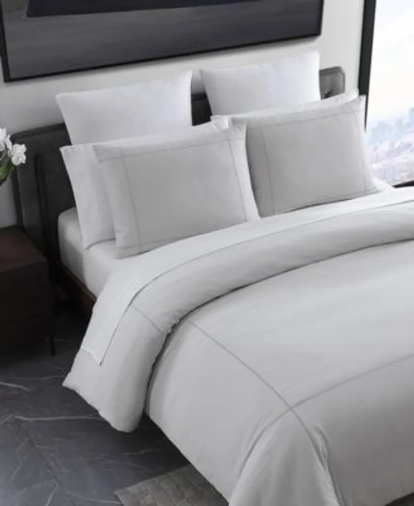 Vera Wang Simple Dot Embroidered Cotton Sateen Duvet Cover Sets Collection
