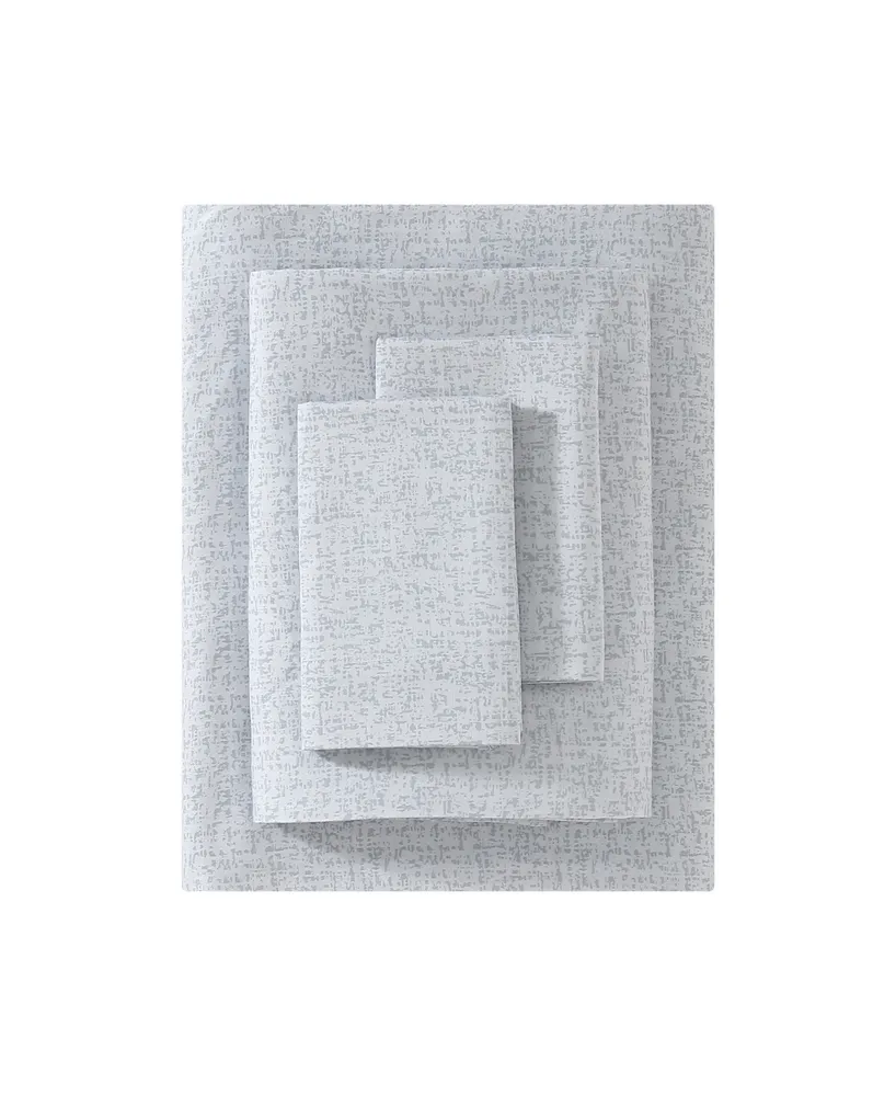 Vera Wang Fragments 300-Thread Count Cotton Sateen 4 Piece Sheet Set