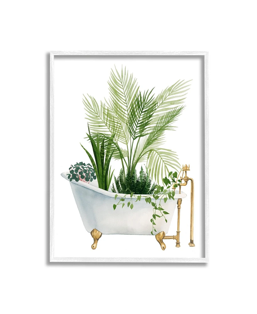 Stupell Industries Various Plants in Vintage-Like Tub Framed Giclee Art, 24" x 1.5" x 30" - Multi