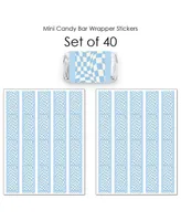 Checkered Party - Mini Candy Bar Wrapper Stickers - Small Favors