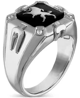 Bulova Men's Crest of Bohemia Diamond (1/20 ct. t.w.) Ring Sterling Silver
