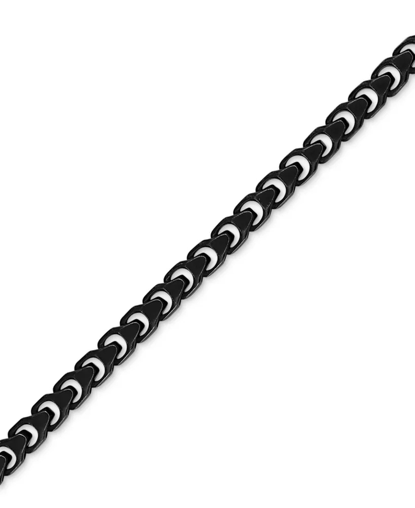 Bulova Men's Link Bracelet Black-Plated Stainless Steel