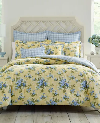 Laura Ashley Cassidy Cotton Reversible Piece Duvet Cover Set