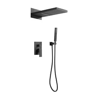 Simplie Fun Shower System, Waterfall Rainfall Shower Head With Handheld, Shower Faucet Set For Bathroom