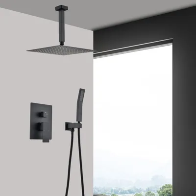 Simplie Fun Ceiling Mounted Shower System Combo Set With Handheld And Shower Head