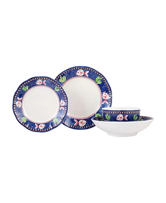 Vietri Melamine Campagna Pesce 4 Piece Place Setting