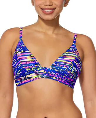 Reebok Women's Printed Bralette Bikini Top