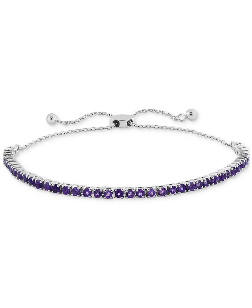 Effy Amethyst Bolo Bracelet in Sterling Silver (Also available in Citrine and Blue Topaz)