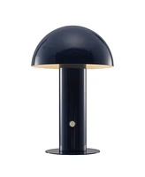 Boletus 10.75" Contemporary Bohemian Rechargeable, Cordless Iron Integrated Led Mushroom Table Lamp