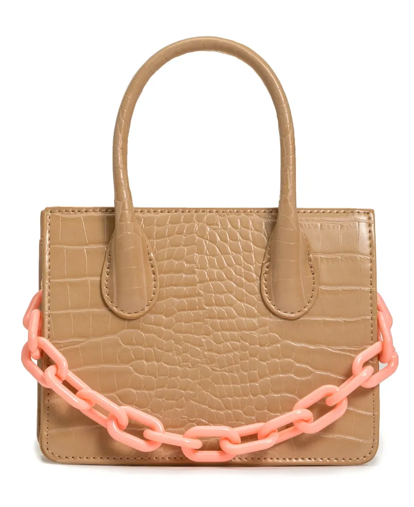Like Dreams Kenzie Chain Croc Faux Leather Mini Crossbody Bag