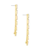 Ettika 18K Gold Plated Baquette Linear Earrings