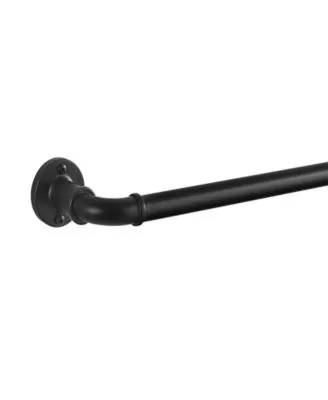 Eclipse Somerton Industrial Pipe Blackout Wrap 0.75 Curtain Rod Collection