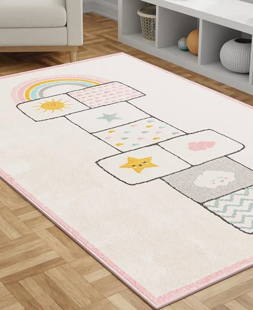 Bayshore Home Campy Kids Hopscotch 7'10" x 10' Area Rug