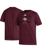 Men's adidas Maroon Texas A&M Aggies Locker Lines Baseball Fresh T-shirt