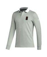 Men's adidas 2023 Player Gray Fc Cincinnati Travel Long Sleeve Polo Shirt