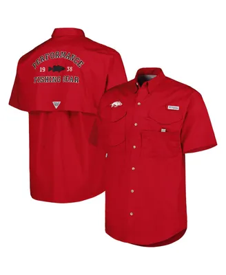 Men's Columbia Cardinal Arkansas Razorbacks Bonehead Button-Up Shirt