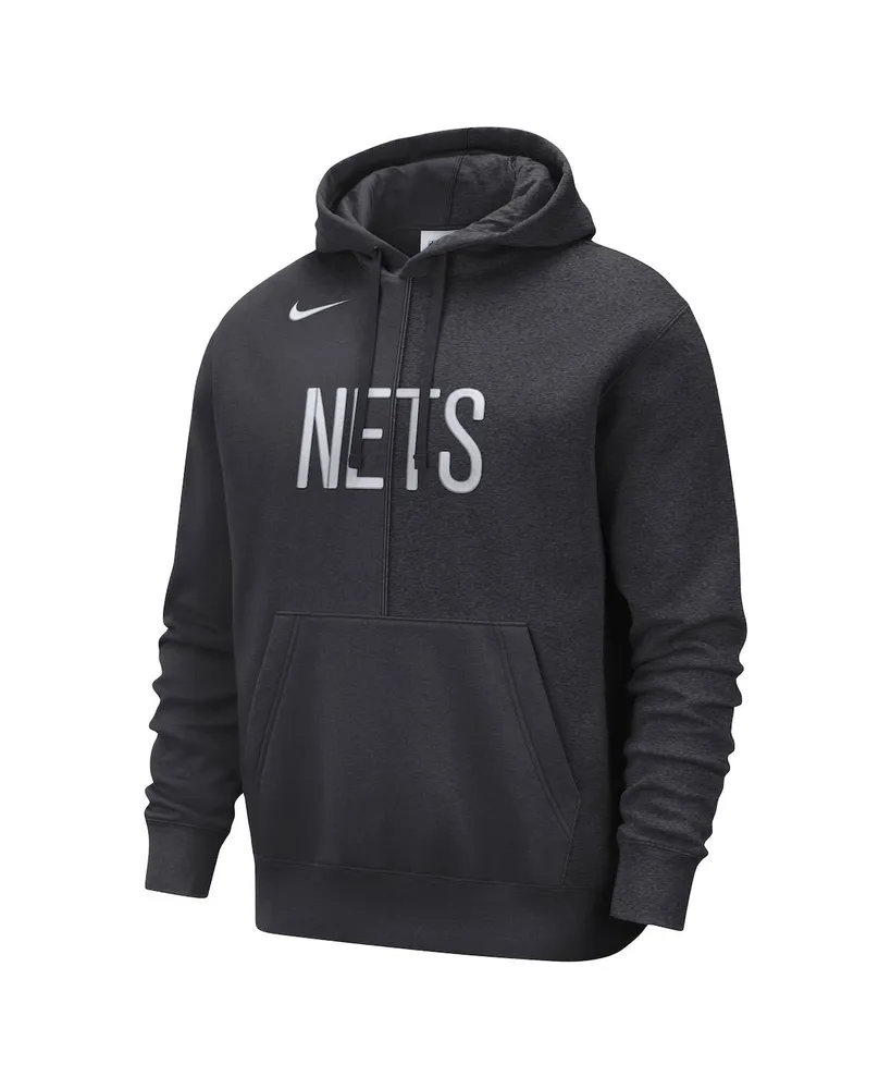 Men's Nike Anthracite Brooklyn Nets Courtside Versus Stitch Split Pullover Hoodie