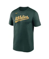 Men's Nike Green Oakland Athletics New Legend Wordmark T-shirt