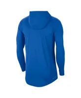 Men's Nike Blue Ucla Bruins Campus Tri-Blend Performance Long Sleeve Hooded T-shirt