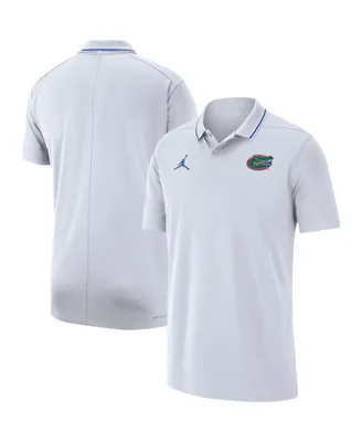 Men's Jordan White Florida Gators Coaches Performance Polo Shirt