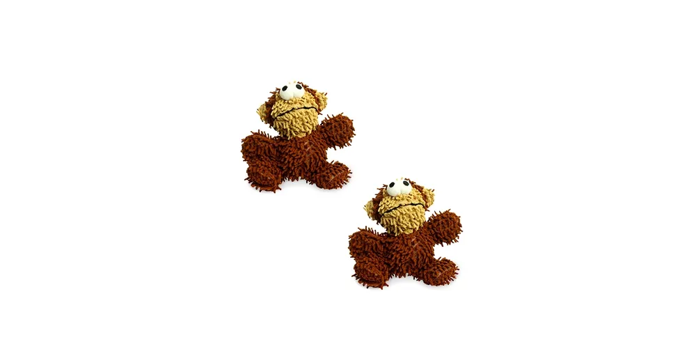 Mighty Jr Microfiber Ball Monkey, 2-Pack Dog Toys