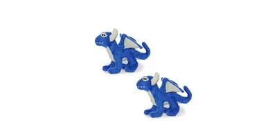 Mighty Jr Dragon Blue, 2-Pack Dog Toys