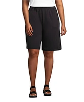 Lands' End Women's Plus Sport Knit High Rise Shorts