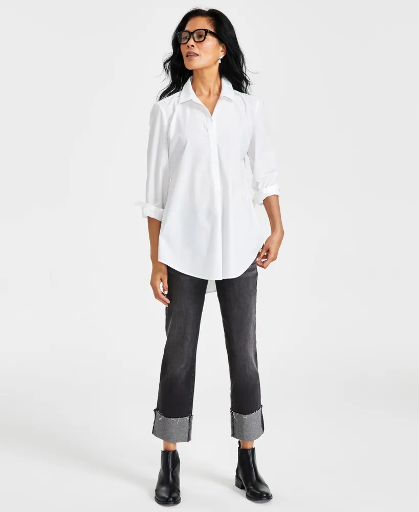 cotton popover shirt