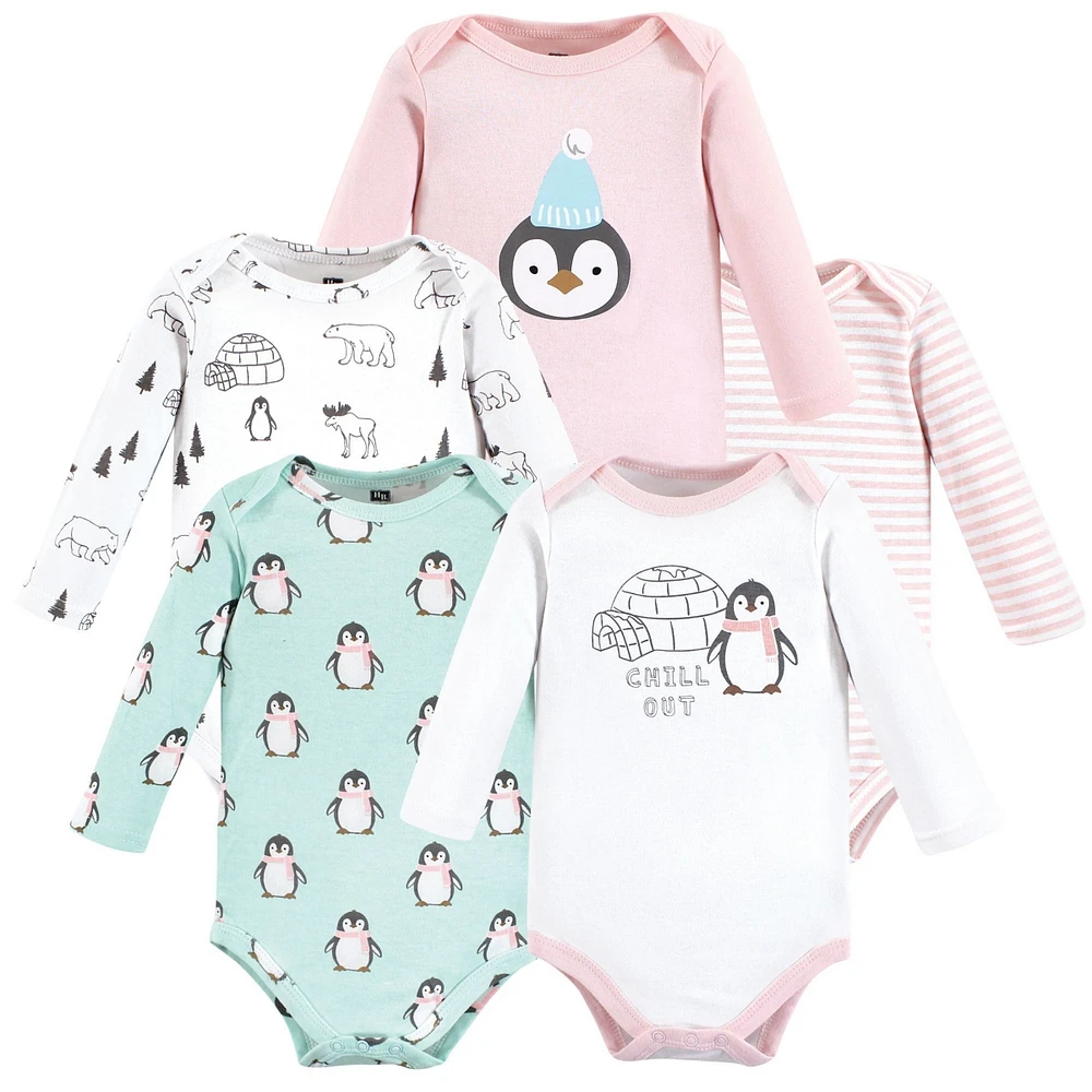 Hudson Baby Baby Girls Hudson Cotton Long-Sleeve Bodysuits
