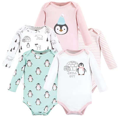 Hudson Baby Baby Girls Hudson Cotton Long-Sleeve Bodysuits