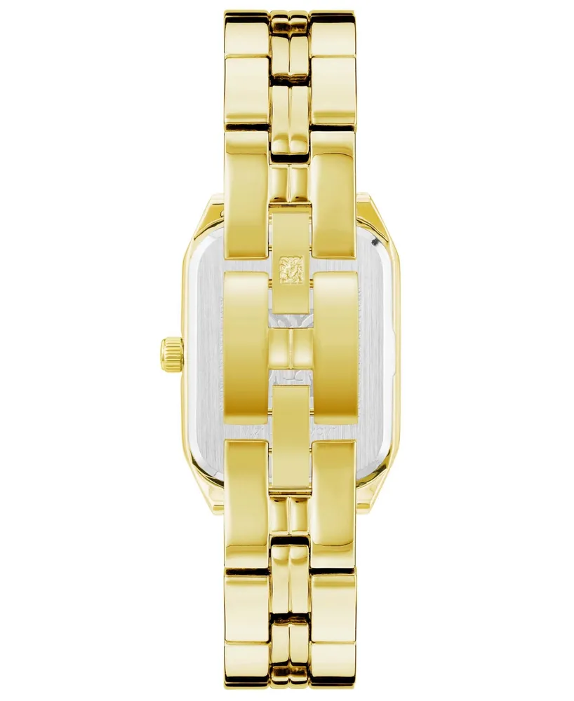 Anne Klein Women's Three Hand Quartz Gold-Tone Alloy Link Bracelet Watch, 24mm