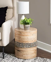 Linon Home Decor Amelia Drum End Table