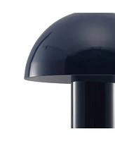Boletus 10.75" Contemporary Bohemian Rechargeable, Cordless Iron Integrated Led Mushroom Table Lamp