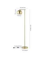 Eva 58.5" Modern Contemporary Iron Led Floor Lamp