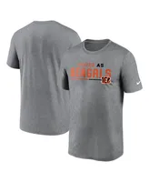 Men's Nike Heather Gray Cincinnati Bengals Legend Team Shoutout Performance T-shirt