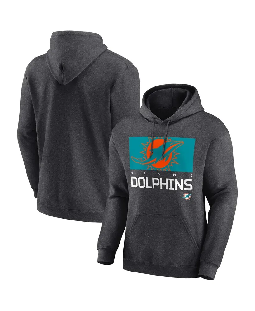 Men's Fanatics Branded Heather Charcoal Miami Dolphins Big & Tall Camo Pullover Hoodie