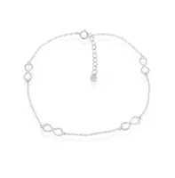 Simona Sterling Silver Infinity Anklet