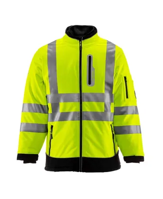 RefrigiWear Big & Tall Insulated HiVis Extreme Softshell Jacket with Reflective Tape