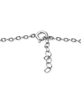 Giani Bernini Cubic Zirconia Heart Drop Charm Ankle Bracelet in Sterling Silver, Created for Macy's