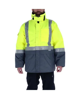 RefrigiWear Men's High Visibility Freezer Edge Insulated Jacket with Reflective Tape