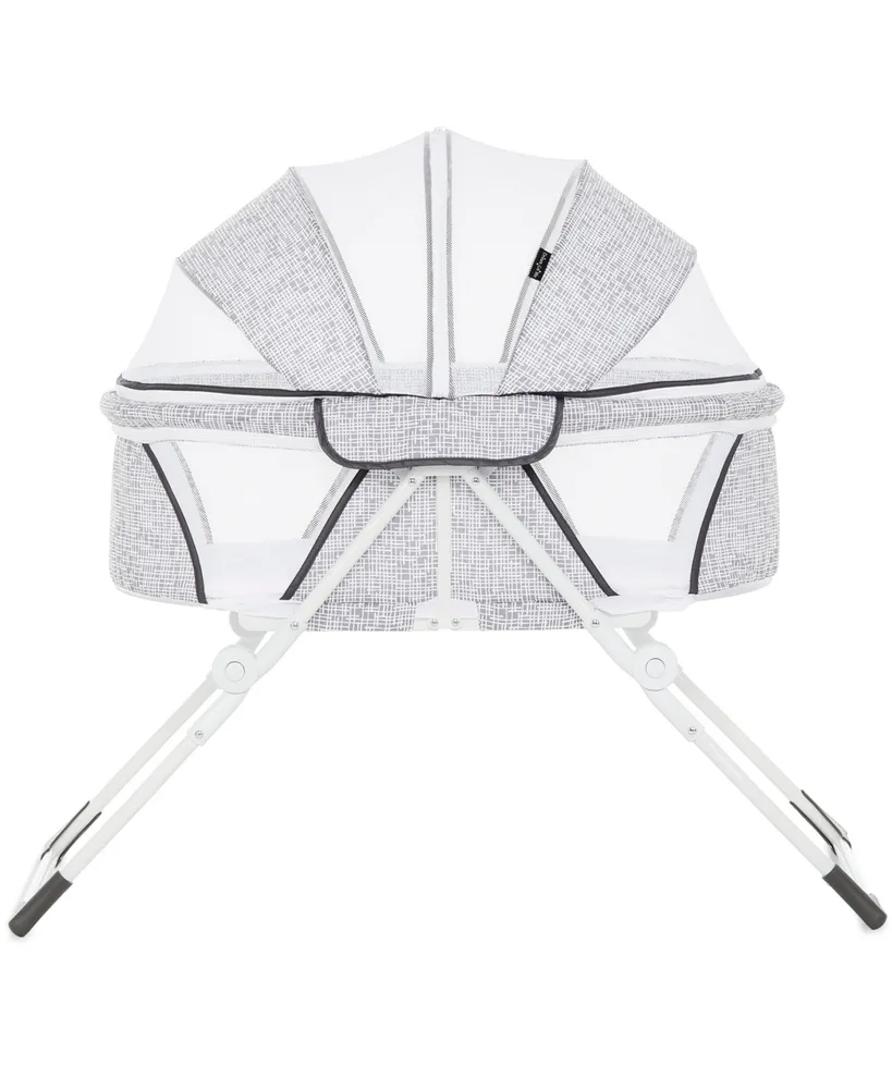 Dream On Me Karley Plus Portable Bassinet With Removable Canopy And Folding Legs