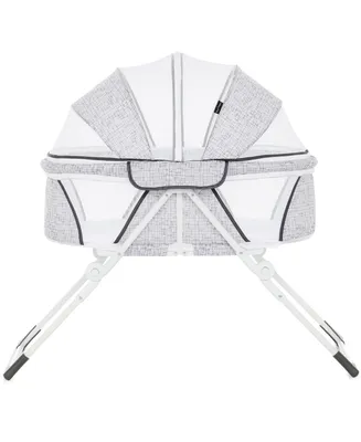 Dream On Me Karley Plus Portable Bassinet With Removable Canopy And Folding Legs