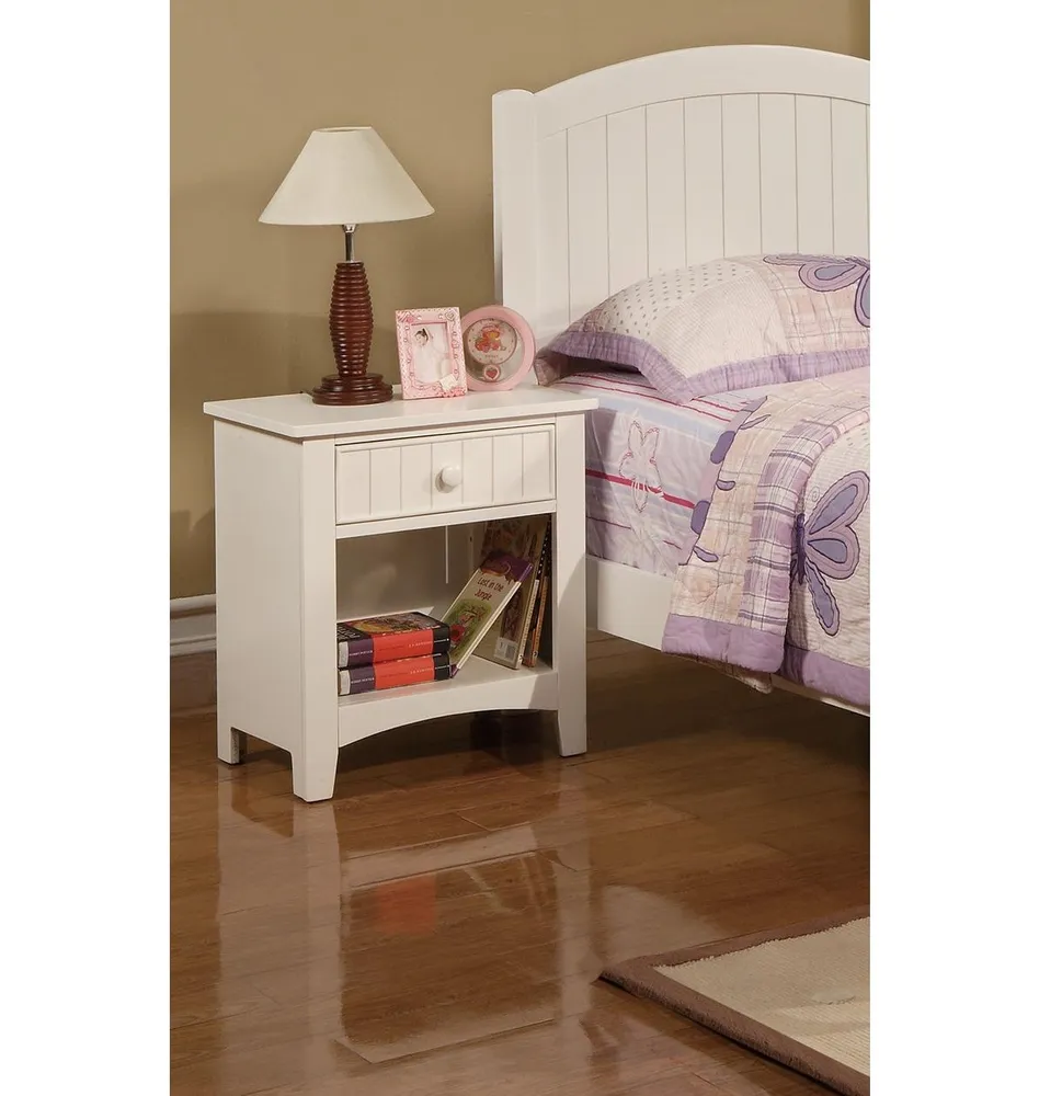 Streamdale Furniture Nightstand Shelf Storage Drawers Pine Veneer Mdf Wooden 1 Piece Modern Nightstand