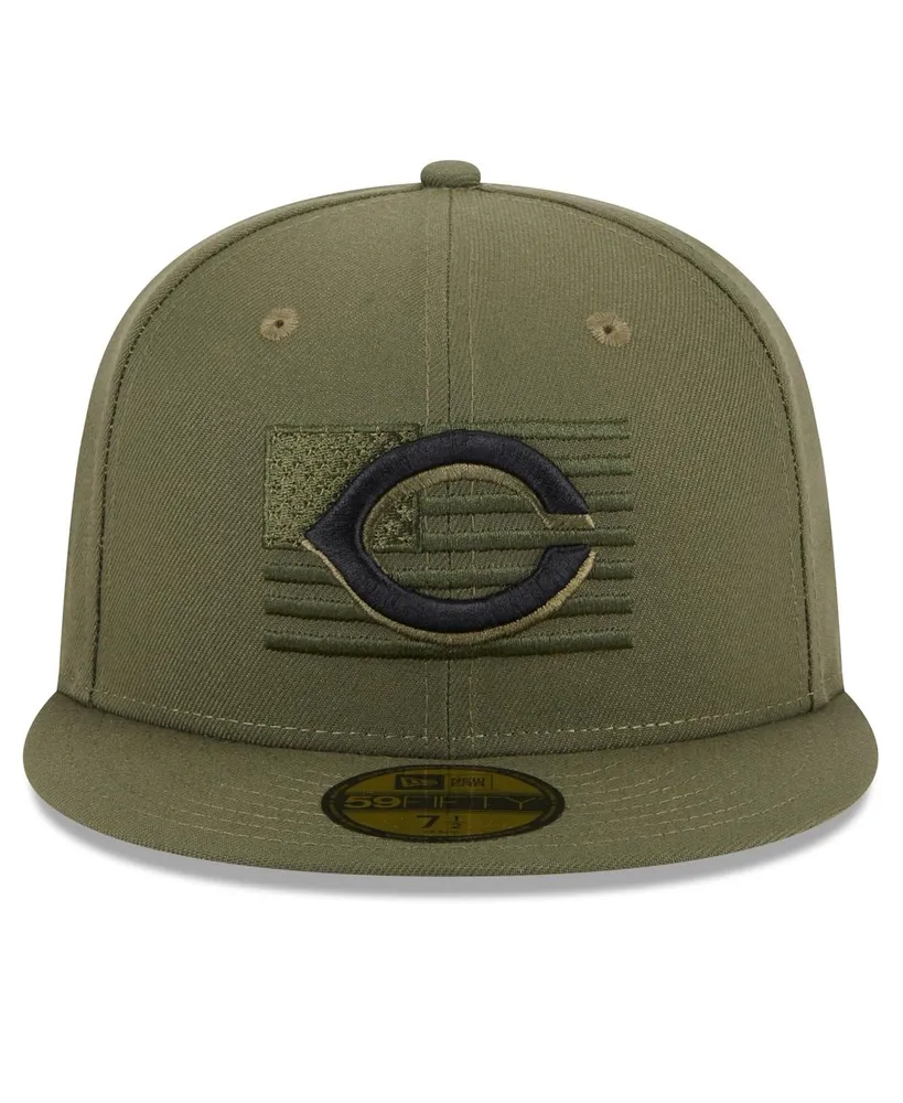 Men's New Era Green Cincinnati Reds 2023 Armed Forces Day On-Field 59FIFTY Fitted Hat