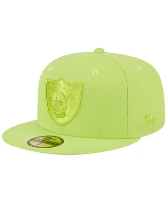 Men's New Era Neon Green Las Vegas Raiders Color Pack Brights 59FIFTY Fitted Hat