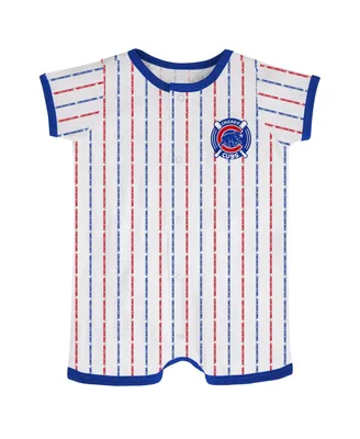 Infant Boys and Girls White Chicago Cubs Ball Hitter Coverall