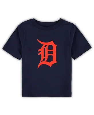 Infant Boys and Girls Navy Detroit Tigers Team Crew Primary Logo T-shirt