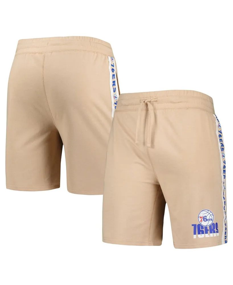 Men's Concepts Sport Tan Philadelphia 76ers Team Stripe Shorts